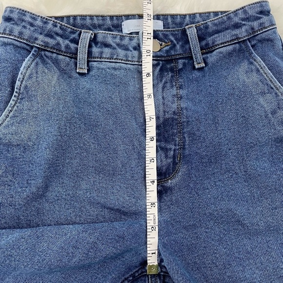 Oak + Fort Wide Leg Ankle Jeans Medium Wash Denim, Size 26 - Picture 4 of 8